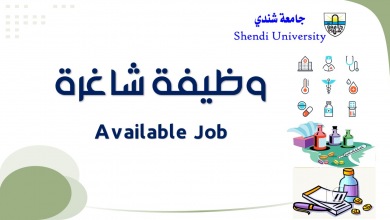 وظيفة شاغرة - جامعة شندي - شؤون الأفراد